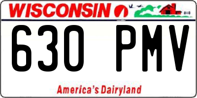 WI license plate 630PMV