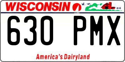 WI license plate 630PMX