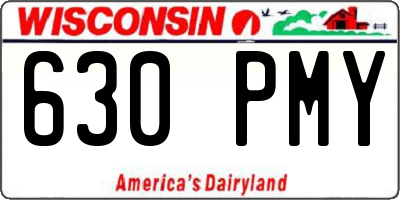 WI license plate 630PMY