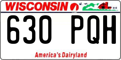 WI license plate 630PQH