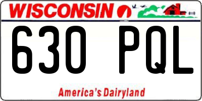 WI license plate 630PQL