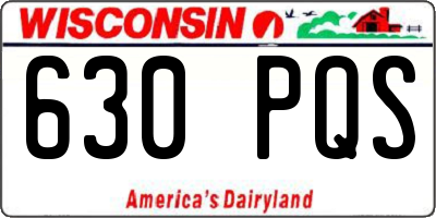 WI license plate 630PQS