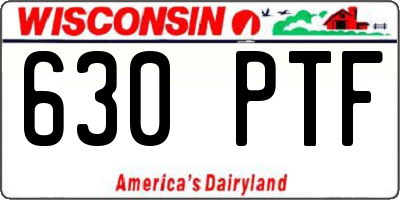 WI license plate 630PTF