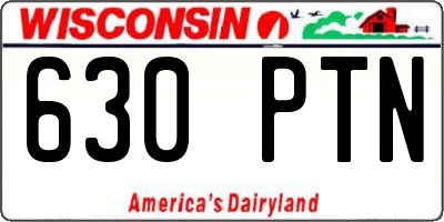 WI license plate 630PTN
