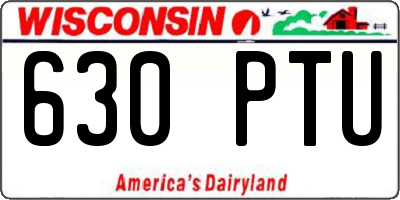 WI license plate 630PTU