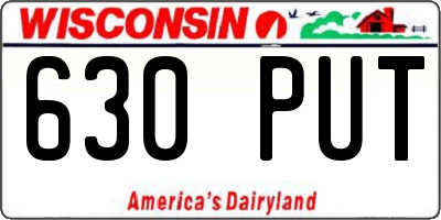 WI license plate 630PUT