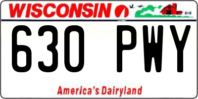 WI license plate 630PWY