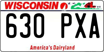 WI license plate 630PXA