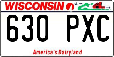 WI license plate 630PXC