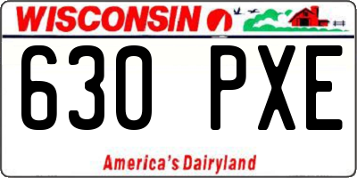 WI license plate 630PXE