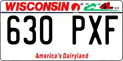 WI license plate 630PXF