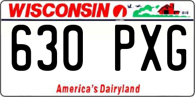 WI license plate 630PXG