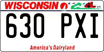 WI license plate 630PXI