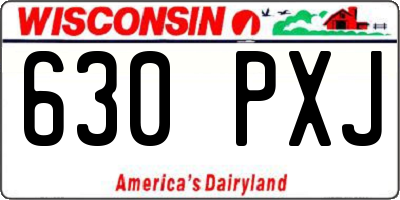 WI license plate 630PXJ