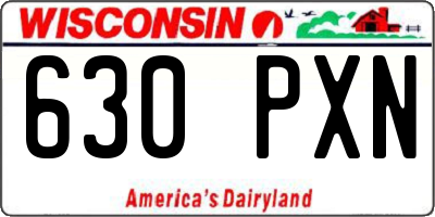 WI license plate 630PXN