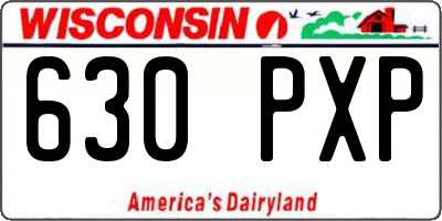 WI license plate 630PXP