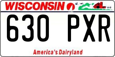 WI license plate 630PXR