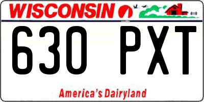 WI license plate 630PXT