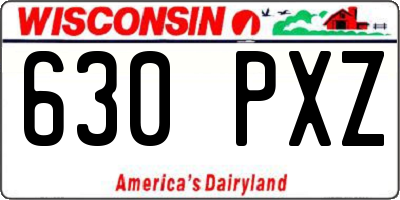 WI license plate 630PXZ