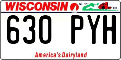 WI license plate 630PYH
