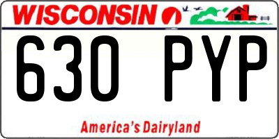 WI license plate 630PYP