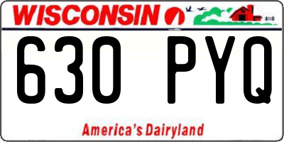 WI license plate 630PYQ