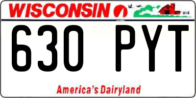 WI license plate 630PYT