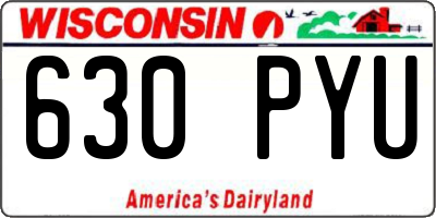 WI license plate 630PYU