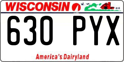 WI license plate 630PYX