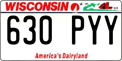 WI license plate 630PYY