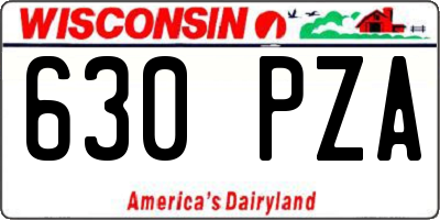 WI license plate 630PZA