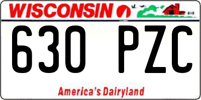 WI license plate 630PZC