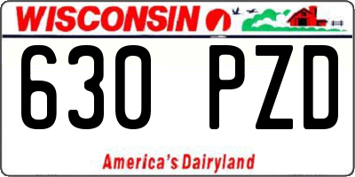 WI license plate 630PZD