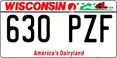 WI license plate 630PZF