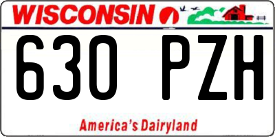 WI license plate 630PZH