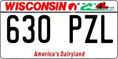 WI license plate 630PZL