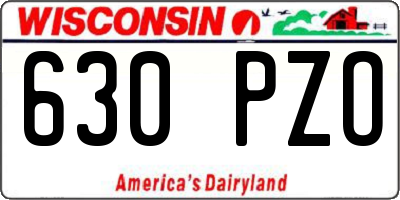 WI license plate 630PZO