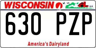 WI license plate 630PZP