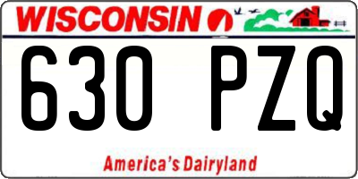 WI license plate 630PZQ