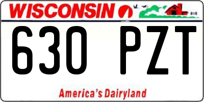 WI license plate 630PZT