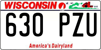 WI license plate 630PZU