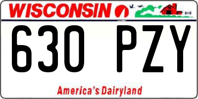 WI license plate 630PZY