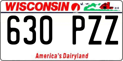 WI license plate 630PZZ