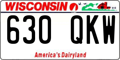 WI license plate 630QKW