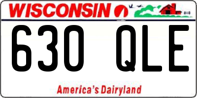 WI license plate 630QLE