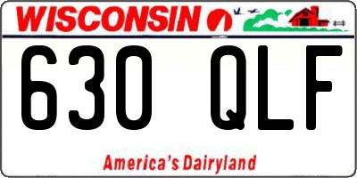 WI license plate 630QLF