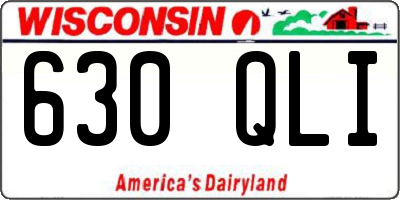 WI license plate 630QLI