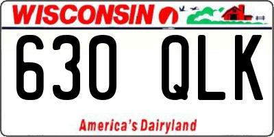 WI license plate 630QLK