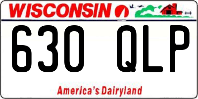 WI license plate 630QLP