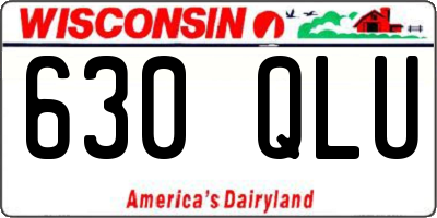 WI license plate 630QLU